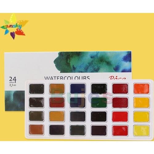 White Nights rosa College level Water color pigment beginners Solid watercolor pigment 16/24 color professional art suppplis