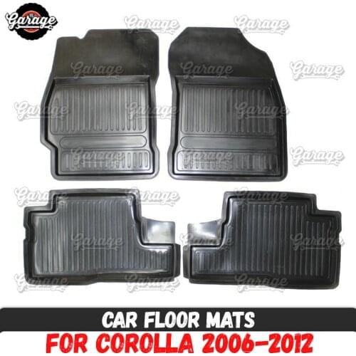 Car floor mats for case for Toyota Corolla 2006-2012 rubber 1 set / 4 pcs or 2 pcs accessories protect of carpet decoration