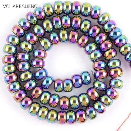 8mm Natural Color Hematites Stone Rondelle Beads For Jewelry Making Spacer Loose Beads Diy Bracelets Wholasale 15inches