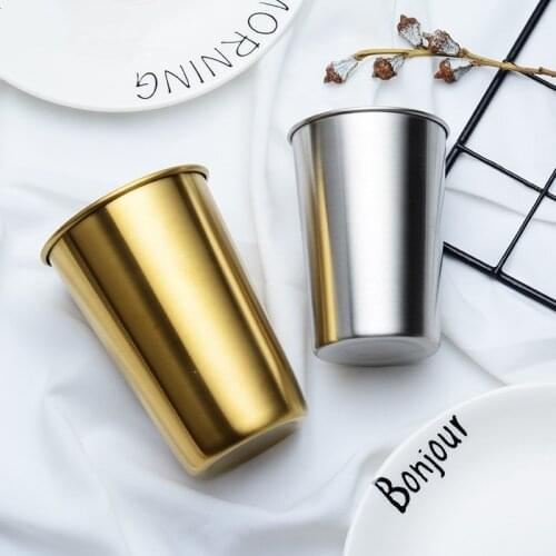 Creative Coffee Mug 350ML/550ML Stainless Steel Mug Metal Cup Outdoor Travel Mug Drinking