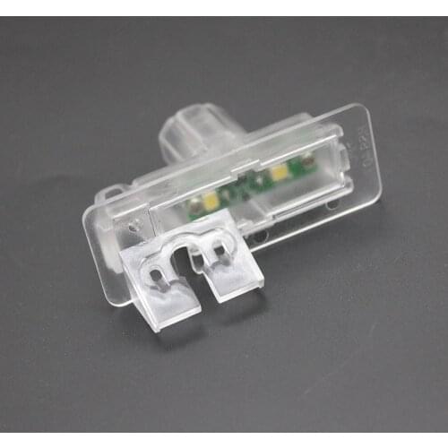 EEMRKE Car Rearview Parking Camera Bracket Mount Back up for FAW Besturn X80 Facelift 2017 2018 License Plate Light Housing