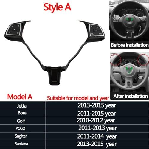 Modified multifunction steering wheel control button switch volume button audio switch phoe button for V W Golf 7 J etta MK6