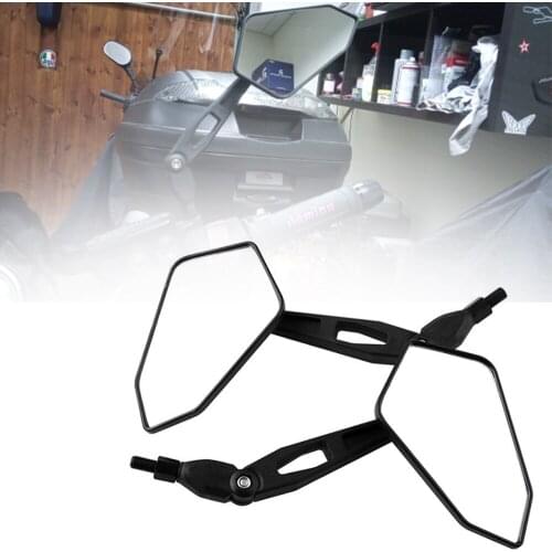 Motorcycle Adjustable Rear View Mirrors Universal Side Rearview Mirror 10mm Fit for Triumph Honda Suzuki Yamaha Kawasaki Scooter