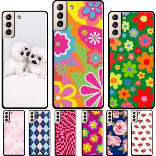 Peacr N Luv Flower Power Slumber Party Soft Case For Samsung Galaxy S21 Ultra Note 20 10 9 S8 S9 S10 Plus S20 FE Phone Cover