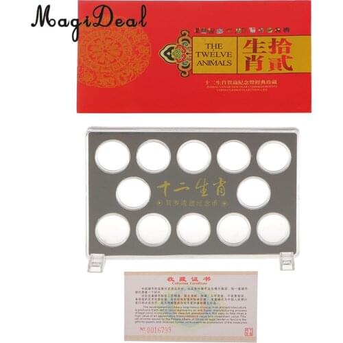 MagiDeal Coin Display Stand Clear Capsules for 25MM/27MM/30MM/32MM Commermorative Coins Set