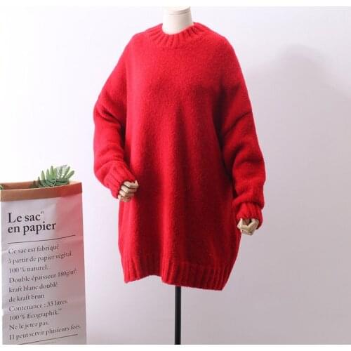 Poncho Cotton O-neck Real Jumper 2018 Spring New Pattern Korean Long Fund Pullover Knitting Dress Woman Rendering Sweater Skirt