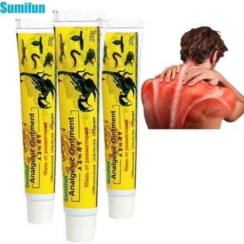 Sumifun 20g New Pain Relief Ointment Scorpion Ointment Herbal Cream For Rheumatoid Arthritis Joint Muscle Rub Medical Plaster