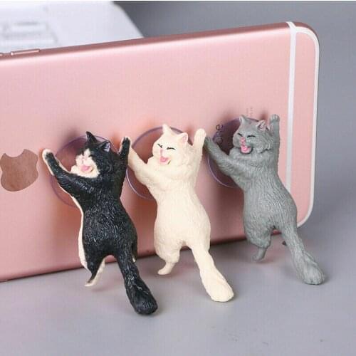 Universal Cute Cat Cell Phone Holder Portable Mini For IPhone Xiaomi Samsung Huawei Tablet Holder Desk Cell Phone Holder Stand
