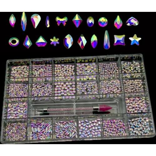 Hight Quality Multi Shape Nail Art Rhinestone Glass Crystal Stone Decoration Design Flatback Stones For Nails