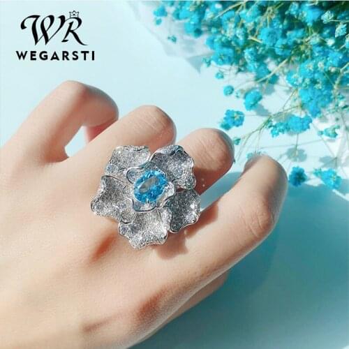 WEGARSTI Rings With Semi-precious Stones