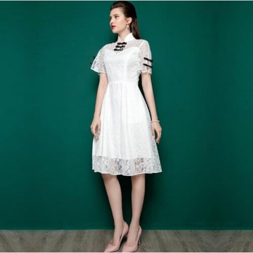 High End Temperament Modified Cheongsam Dress For WomenS Summer New French Celebrity Banquet Dress