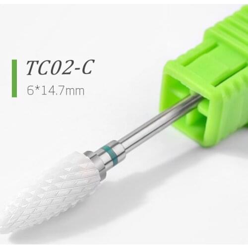 1pcs Green Ceramic Nail Drill Bit For Electric Manicure Drills Machine Milling Cutter Nail Files Buffers Nail Art Equipment Tool