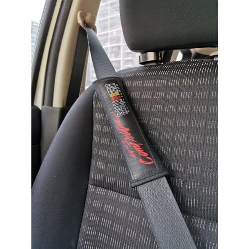 2Pcs Car Carbon Fiber Seatbelt Shoulder Pad Cushion Straps For Ralliart LANCER PAJERO OUTLANDER Grandis Mirage ASX car-styling