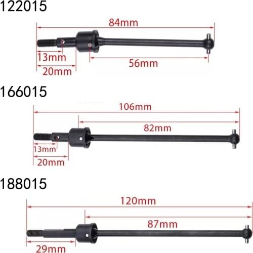 2pcs Steel Dogbone Transmission Drive Shaft 122015 166015 188015 for 1/10 94101 94102 94123