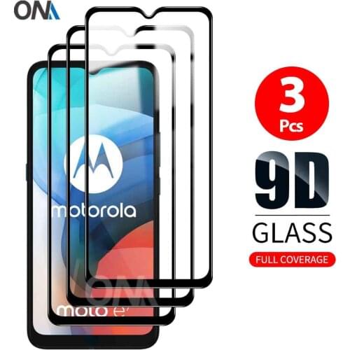 3Pcs 9D Curved Tempered Glass For Motorola Moto E / E7 2020 Screen Protector For Motorola Moto E7 Plus 2020 Protection Film