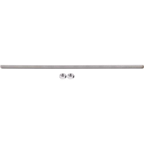 320mm x M8 Stainless Steel Thread Bar Stock Rod Silver Tone