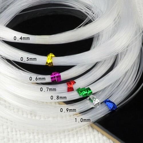 5 Rolls Clear Nylon Fishing Wire Non Stretch Beading Cord Invisible 0.4mm-1.0mm