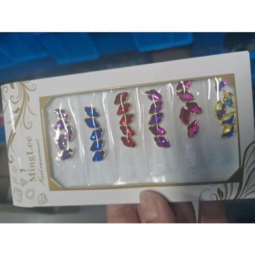5Pcs*6Model 1 Set Crystal Diamond Zircon Nail Charm Nails Gems Different Shape Have stock ZB83 30PCS/set