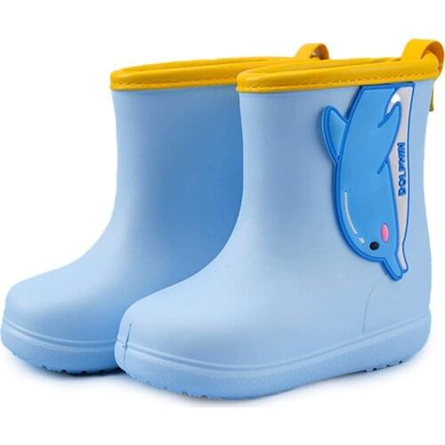 Four Seasons Removable Boys Girls Cartoon Rain Boots Kids Rain Boots Waterproof Baby Non-slip Rubber Water Shoe Child Rainboots