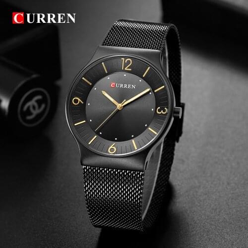 Top Brand Luxury Brand Curren Mens New Watches Quartz Men Watch Waterproof Mesh Strap Casual Sport Male Clock Relogio Masculino