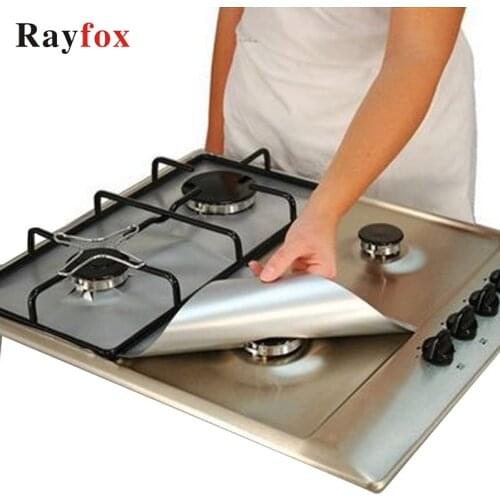 Rayfox Gas Stove Protectors 1pc Reusable Gas Stove Burner Cover Liner Mat Fire Injuries Protection Kitchen Accessories Gadgets F