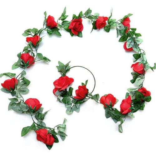Hot Artificial Plant Flowers Fake Rose Brunch Home Decor Wedding Mariage Party Garden Decor Hanging Home Decoration Accessories