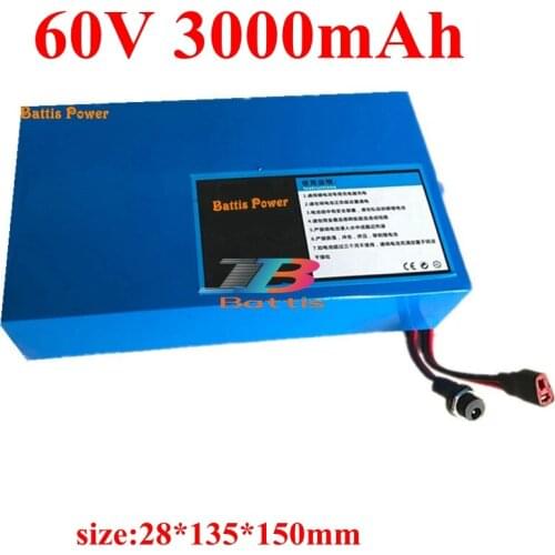 EU RU US 60v 3000mAh 3Ah li-ion battery 15A bms 16s1p 600W 900W for electric unicycle battery Scooter skateboard not 60v 2200mah