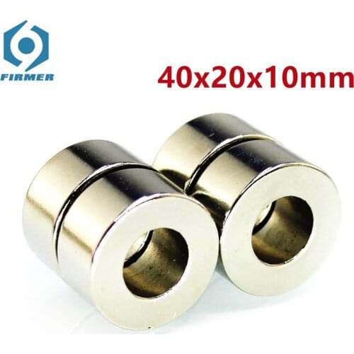 NdFeB Magnet Ring OD 40x20x10 thick Neodymium Permanent Magnets Magnetic Tube 40mm x 20mm x10mm 1-5pcs