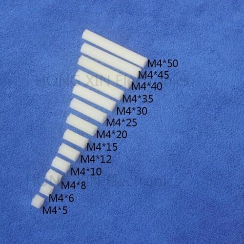M4*5/6/8/10/12/15/20/25/30/35/40/45/50 White 1 pcs Nylon Standoff Spacer Standard M4 Plastic Female-Female