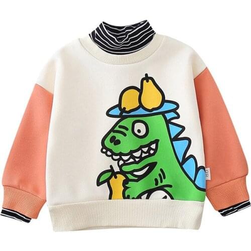 Autumn Winter New Baby Girl Clothes Fashion Children Boys Cartoon Thicken Cotton Sports T Shirt Toddler Costume Kids Sportswear