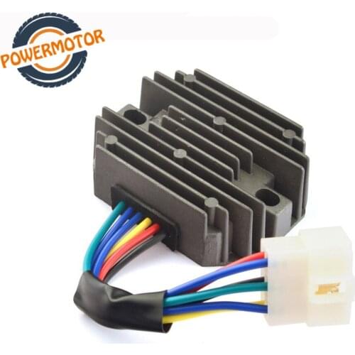 New Voltage Regulator Rectifier Motorcycle Ignition for Kubota & Grasshopper RS5101 RS5155 6 Wire Metal Black DC 12V Accessories