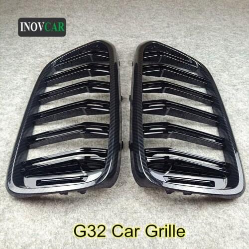 New Style Pair Dual Line Car Front Bumper Kidney Grill Grille For B-MW 6 Series GT G32 ABS 2017+ 2 Styles