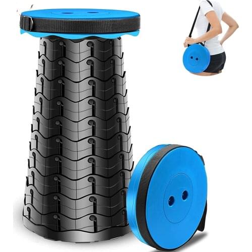 Upgrade Portable Stool Telescoping Stool Lightweight Sturdy with Load Capacity Nylon Materia for Kids/Adults/Outdoor Activities
