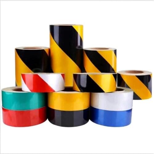5CM Wide Road Traffic Construction Site Arrow/Twill Warning Sign Self-adhesive PVC Stickers Reflective Sheeting