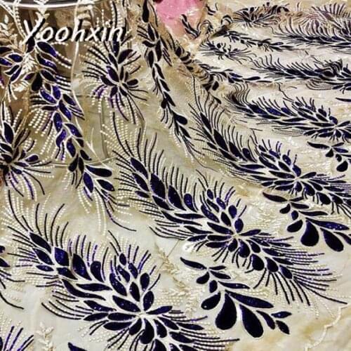 High quality african flower lace fabric Embroidered lace fabric sewing DIY craft trim Ribbon dress guipure accessory 1 yard