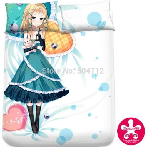 Japanese Anime Cartoon Black Bullet Milk Silk Mattress Cover Fitted Sheet Fitted cover bedspread counterpane No.8965