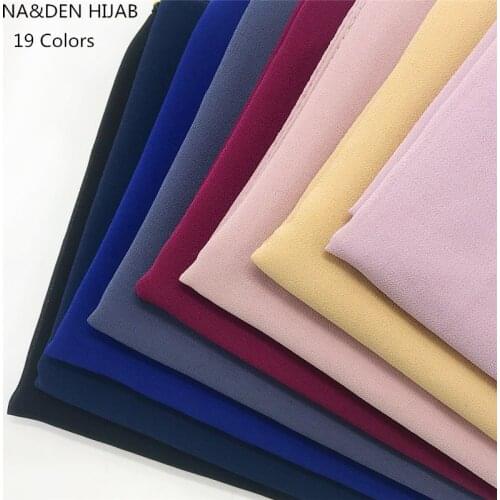 New Solid plain bubble chiffon hijab chain gold beads borders women scarf shawl bandana foulard fashion muslim wraps 10pcs/lot