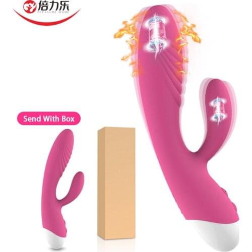 10 Speeds Heating G-Spot Vibrator Vagina Clitoris Massage Stimulator Vibrating Dual Motors Masturbator Adult Sex Toys For Women