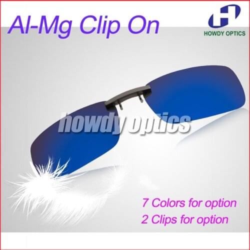 20pcs Free Shipping Wholesale Driving Sunglasses Glasses Eyeglasses Al-Mg Ag-Cu Polarized Clip On - 7 optional colors