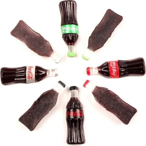 20Pcs Mixed Resin Cola Bottle Decoration Crafts Flatback Cabochon Kawaii DIY Embellishments For Scrapbooking Accessories