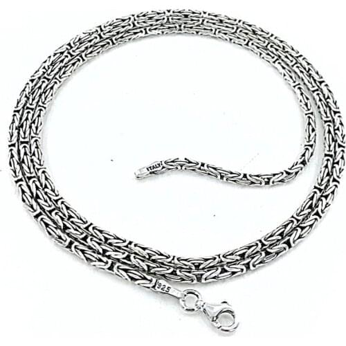 70 cm 20 g 2 mm Flat Italian King Chain Silver Male Necklace