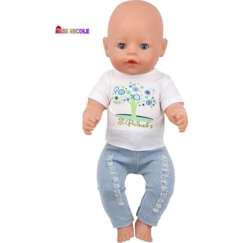 Doll accessories 43cm18 Inch Tree of Life Cowboy Suit Retro Doll Clothes For Reborn Baby Dolls &OG Girl Doll Russia DIY Gift