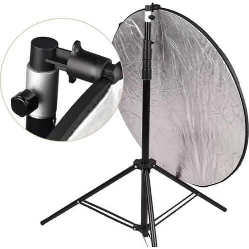 Aluminum Portable Photo Video Studio Photography Background Reflector Softbox Disc Holder Clip for Light Stand 55 x 73mm