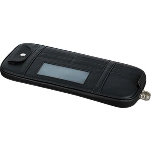 Car Sun Visor Organizer Visor Storage Card Holder Black Certificate Storage Bag Car Interior Accessories Pocket Organizer