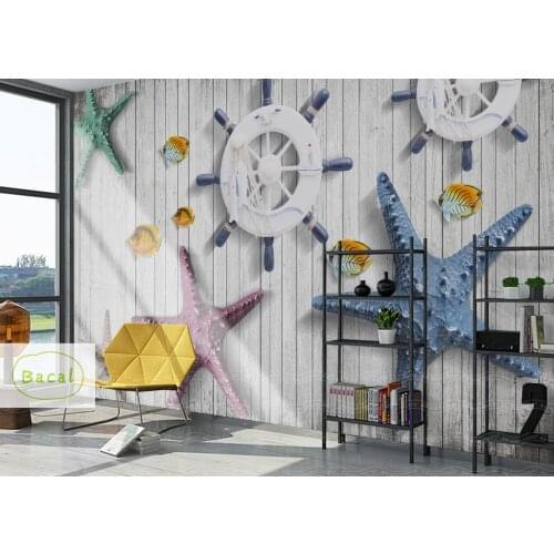 Bacal Custom Photo Mural Non-woven Wallpaper 3D Underwater World Fish Children Room Living Room Wall Decor Wallpaper Mural