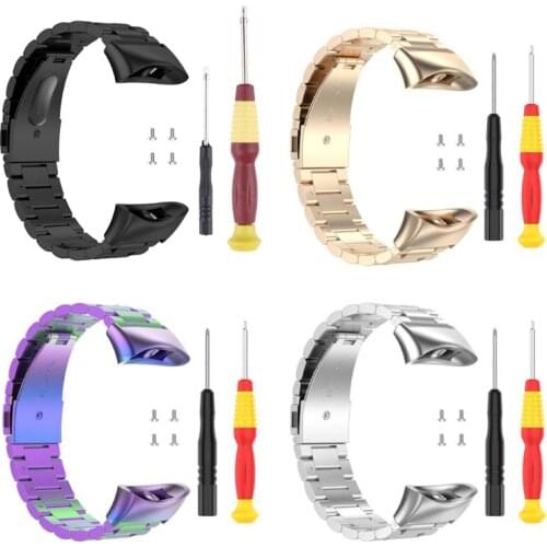 Stainless Steel Watch Band Wrist Strap for -Garmin Forerunner 45 45S Swim 2 Q81F