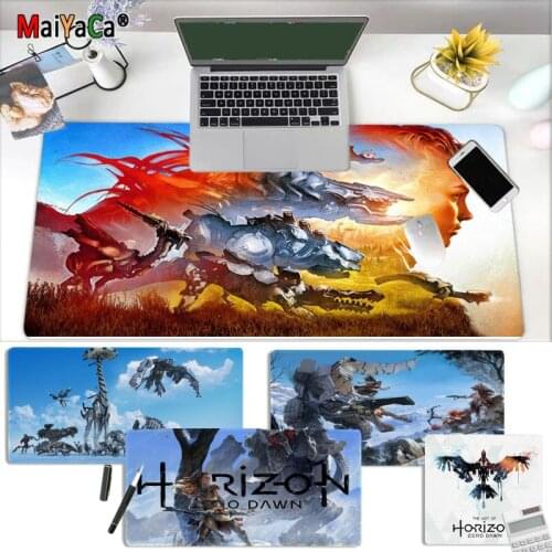 Horizon zero dawn Hot Gaming Player desk laptop Rubber Mouse Mat Size for large Edge Locking Speed Version Game Keyboard Pad