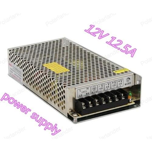 Switching Power Supply 150W 12V 12.5A Adapter with fan for project Transformers in steel box good quality factory sell