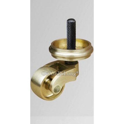European 2PCS Heavy Brass Universal Furniture Casters Table Chair Bar Sofa Silent Furniture Wheels Rollers Runners