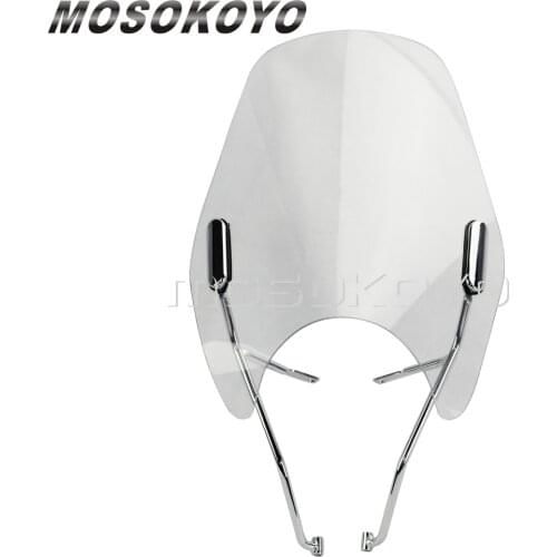 Bolt On Clear Motorcycle Windshield Wind Deflector Air Screen for Honda Shadow 750 VT750
